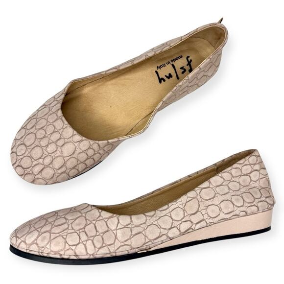 French Sole fs/ny light pink Zeppa flats round toe Italian made women's size 8 - Picture 1 of 6